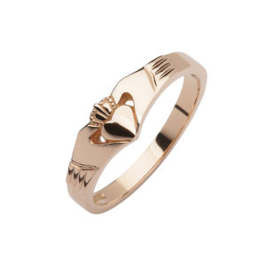 Rose gold elegance Claddagh design ring